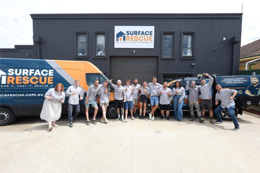 Professional team enhancing driveways with sleek concrete resurfacing solutions