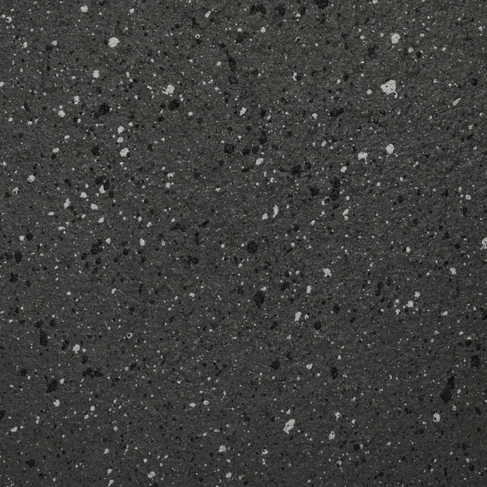 Woodland coating colour sample in dark charcoal with fine white speckles
